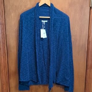 Stitch Drop Sweater Cardigan In Navy Size L